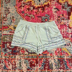 Daily Practice by Anthropologie Marka Embroidered Terry Lounge Shorts